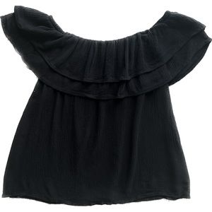 Off the shoulder black top